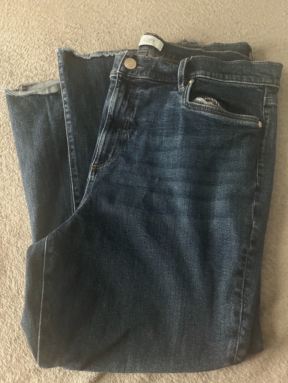 LOFT Dark Blue Boyfriend Jeans